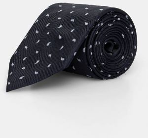 Hodvábna kravata BOSS H-TIE CM 7.5 ONE tmavomodrá farba, 50556050