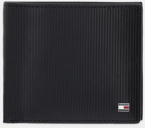 Kožená peňaženka Tommy Hilfiger čierna farba, AM0AM13974