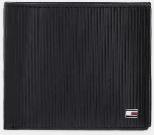 Kožená peňaženka Tommy Hilfiger čierna farba, AM0AM13974