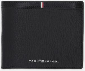 Kožená peňaženka Tommy Hilfiger čierna farba, AM0AM13969