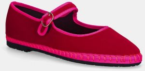 Baleríny Flabelus MARY JANE červená farba, Aurelie