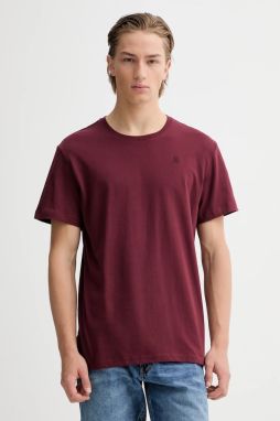 Bavlnené tričko G-Star Base-s pánske, červená farba, jednofarebné, D16411-336,