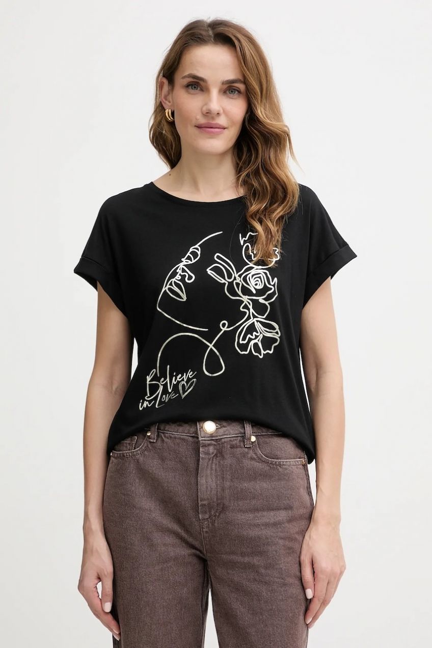 Tričko Morgan dámske, čierna farba, DSUCCES