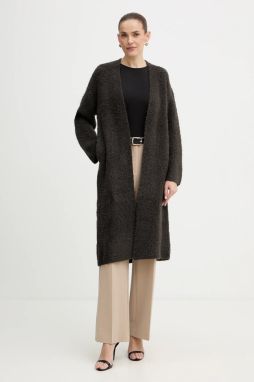 Kardigán s prímesou vlny Guess BENIKO šedá farba, W5BR54 Z0702