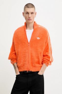 Mikina adidas Originals oranžová farba, s nášivkou, KR5144