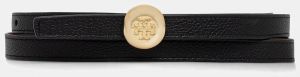 Obojstranný kožený opasok Tory Burch Romy Reversible čierna farba, 175052-002