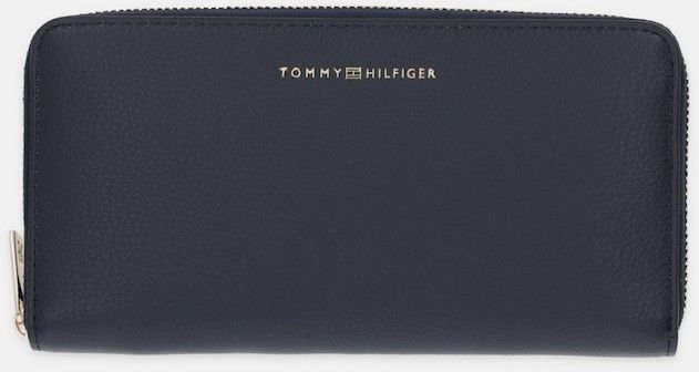 Peňaženka Tommy Hilfiger dámska, tmavomodrá farba, AW0AW18125