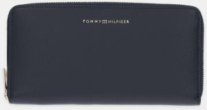Peňaženka Tommy Hilfiger dámska, tmavomodrá farba, AW0AW18125