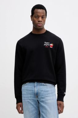 Bavlnená mikina MC2 Saint Barth čierna farba, jednofarebná, SOH0008