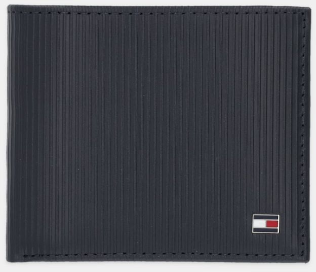 Kožená peňaženka Tommy Hilfiger tmavomodrá farba, AM0AM13958