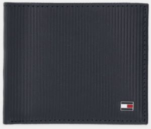 Kožená peňaženka Tommy Hilfiger tmavomodrá farba, AM0AM13958