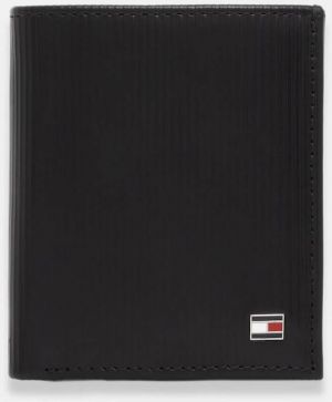 Kožená peňaženka Tommy Hilfiger čierna farba, AM0AM13968