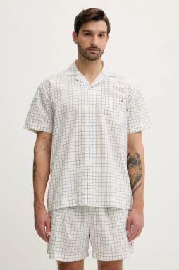 Bavlnené pyžamo Tommy Hilfiger béžová farba, UM0UM03684