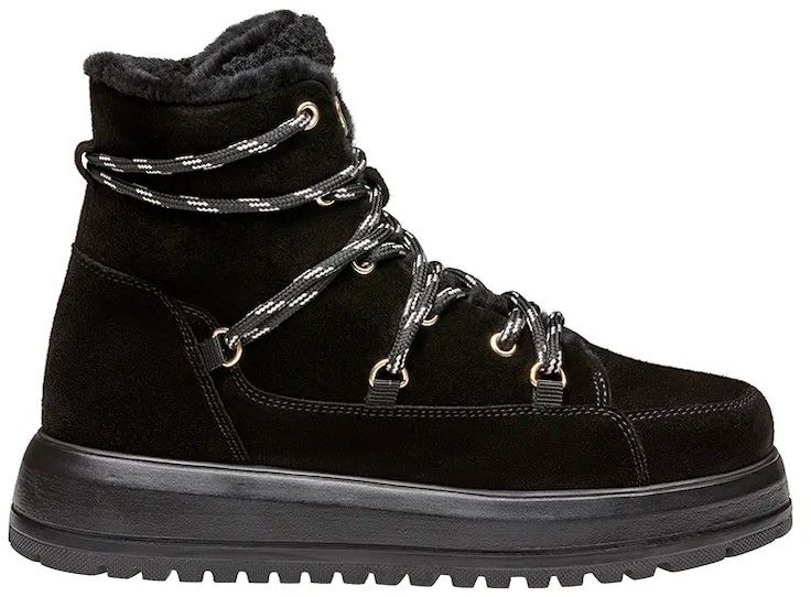 Semišové snehule Bogner ANTWERP L 27 čierna farba, 22541663