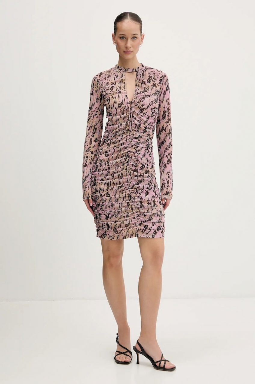 Šaty Karl Lagerfeld Jeans ružová farba, mini, priliehavé, B1W13046