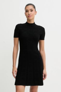 Šaty HUGO Sinanty čierna farba, mini, priliehavé, 50554080