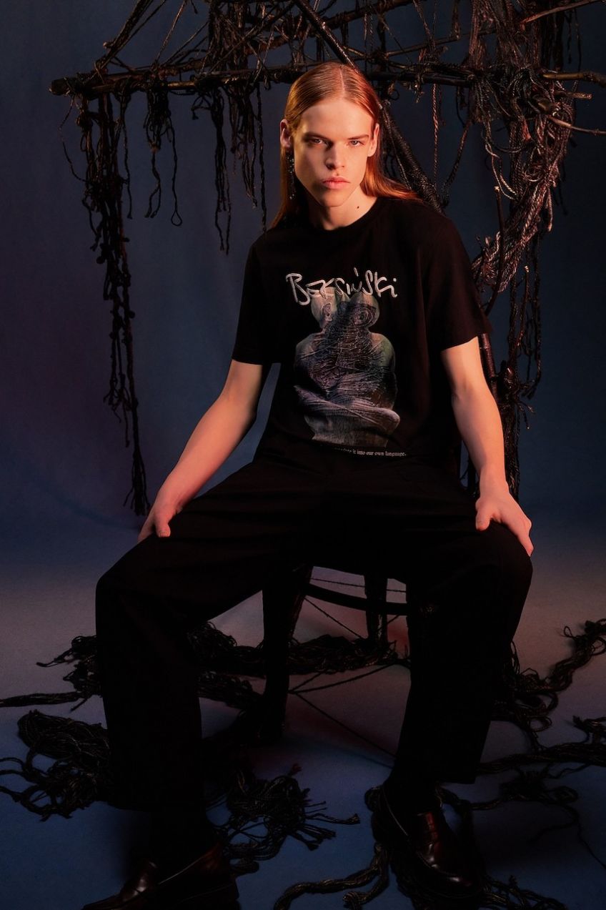 Bavlnené tričko Medicine pánske, čierna farba, s potlačou