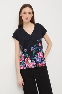 Bavlnené tričko Medicine dámske, čierna farba