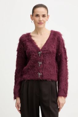 Kardigán s prímesov alpaky Guess TOMIKO bordová farba, W5BR91 Z3JI2