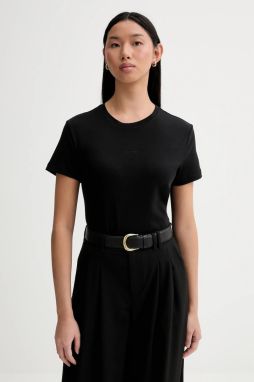 Bavlnené tričko Calvin Klein dámske, čierna farba, LV044E205G