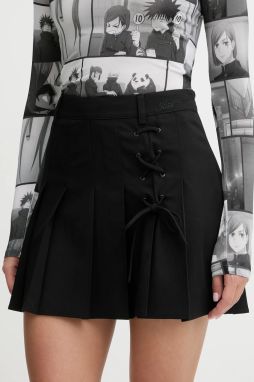 Sukňa Karl Lagerfeld Jeans čierna farba, mini, áčkový strih, B1W12020