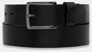 Kožený opasok Karl Lagerfeld čierna farba, 561431.815300