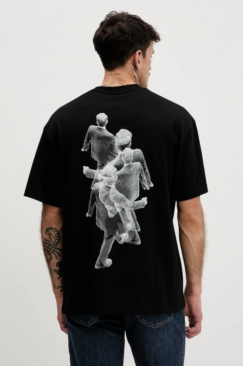 Bavlnené tričko HUGO Dollo pánske, čierna farba, s potlačou, 50553337