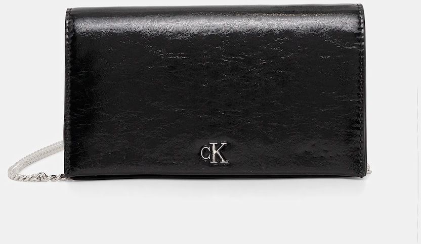Peňaženka Calvin Klein dámska, čierna farba, LV04F3320G