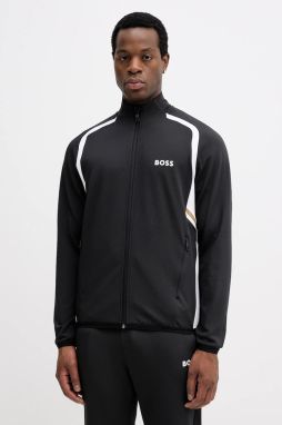 Mikina BOSS Green SW_TOC Spin FZ čierna farba, vzorovaná, 50554402