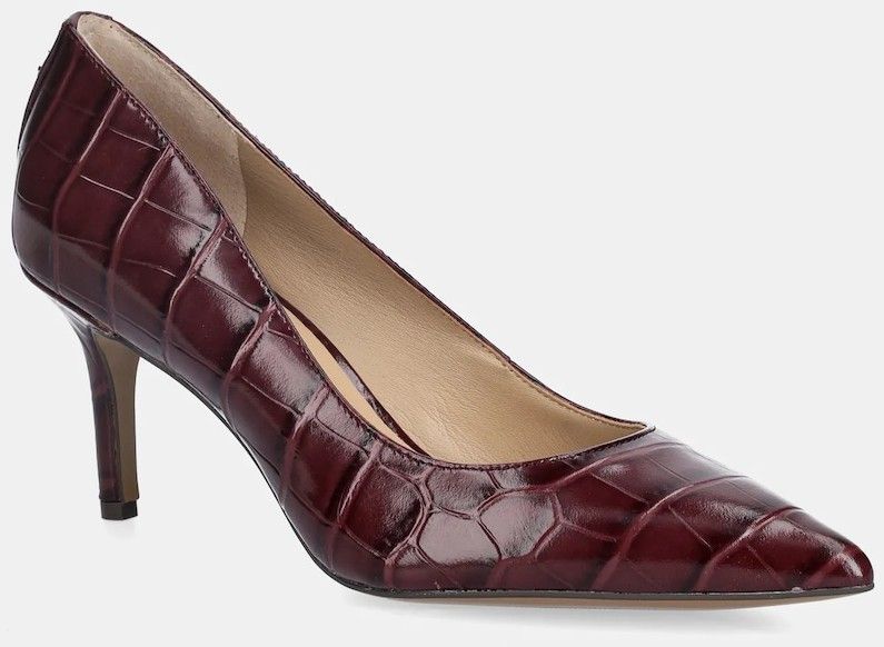 Kožené lodičky Lauren Ralph Lauren Lanette červená farba, 802961787004