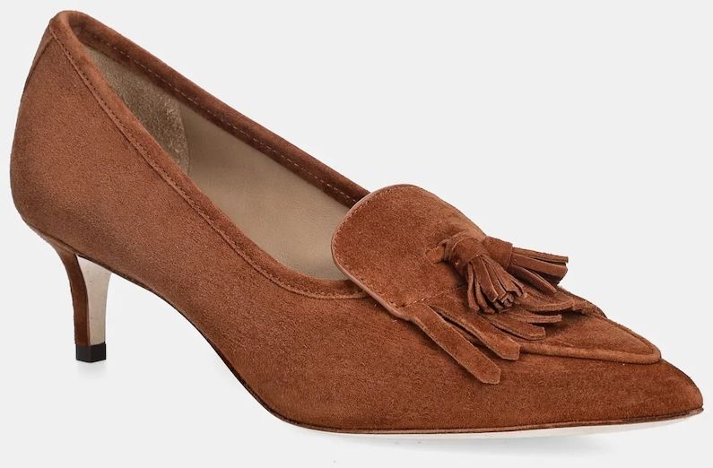 Semišové lodičky Lauren Ralph Lauren Adrienne Klt hnedá farba, 802P04172002