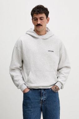 Mikina Abercrombie & Fitch šedá farba, s kapucňou, melanžová, KI122-5519-112