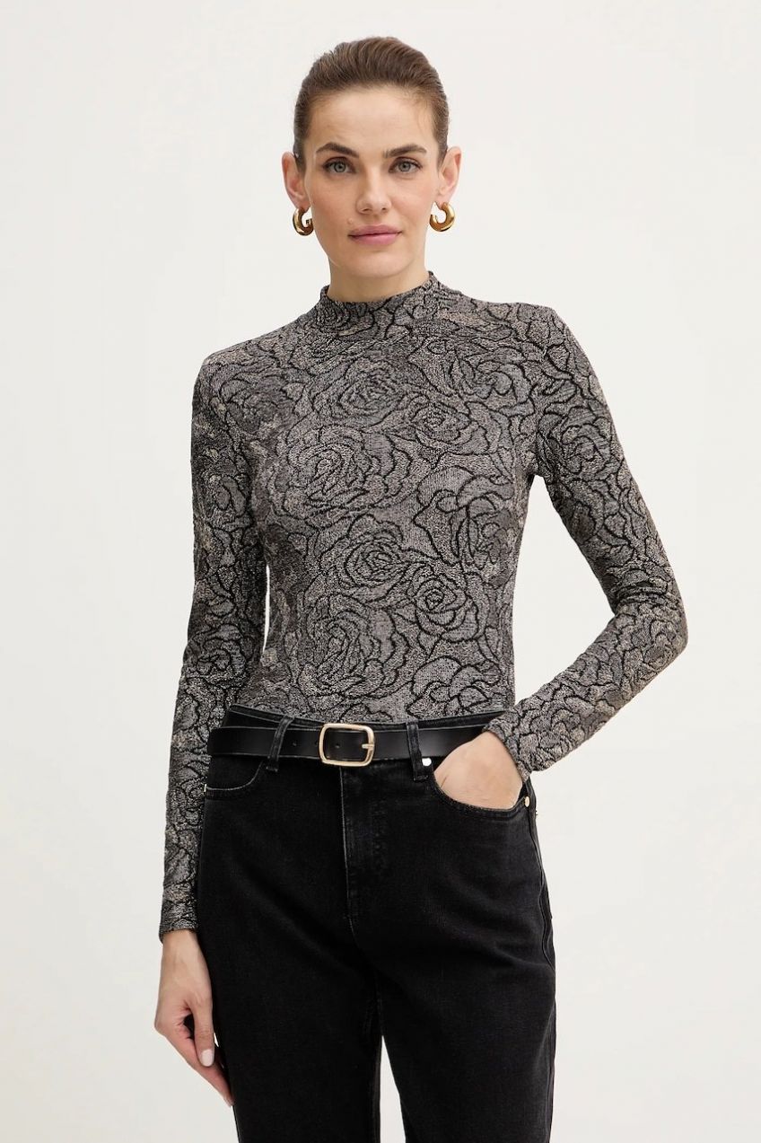 Blúzka Morgan čierna farba, vzorovaná, TROSALI
