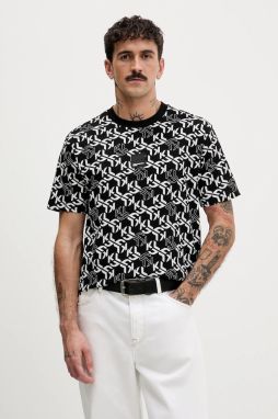 Bavlnené tričko Karl Lagerfeld Jeans pánske, čierna farba, s potlačou, B1M17070