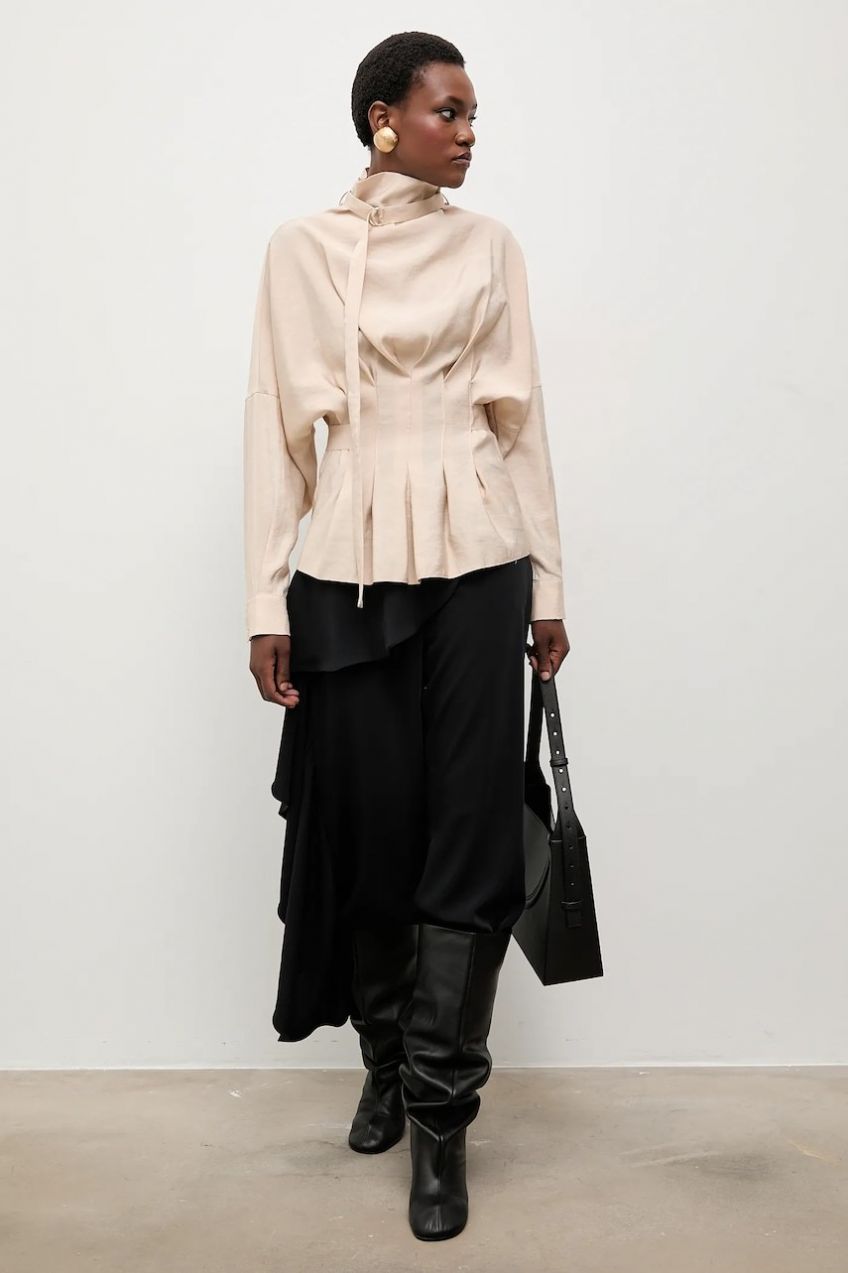 Blúzka Answear.LAB béžová farba, jednofarebná