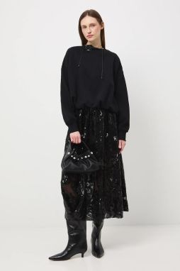 Sukňa Medicine čierna farba, maxi, áčkový strih