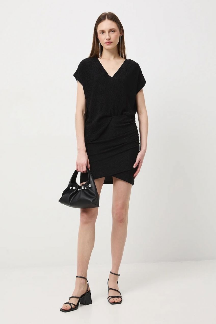 Sukňa Medicine čierna farba, mini, puzdrová