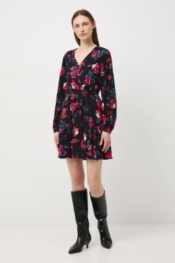 Šaty Medicine čierna farba, mini, áčkový strih