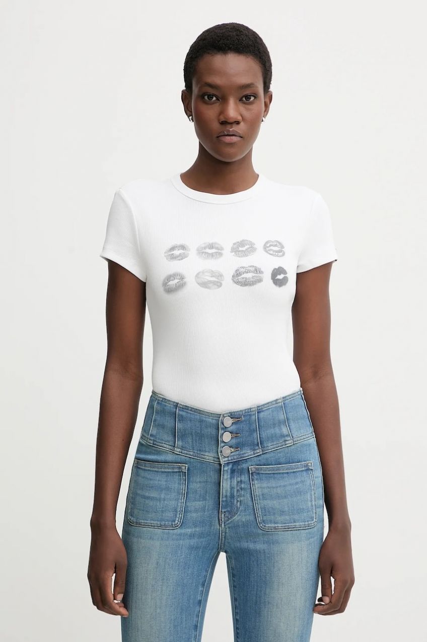 Tričko Miss Sixty dámske, béžová farba, 6S3SJ34800