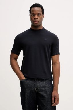 Tričko Karl Lagerfeld pánske, tmavomodrá farba, s nášivkou, 561221.755750