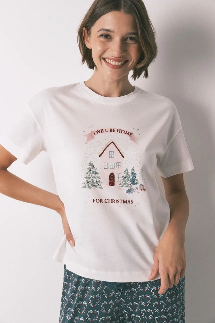 Bavlnené pyžamové tričko women'secret béžová farba, bavlnené, 3272327