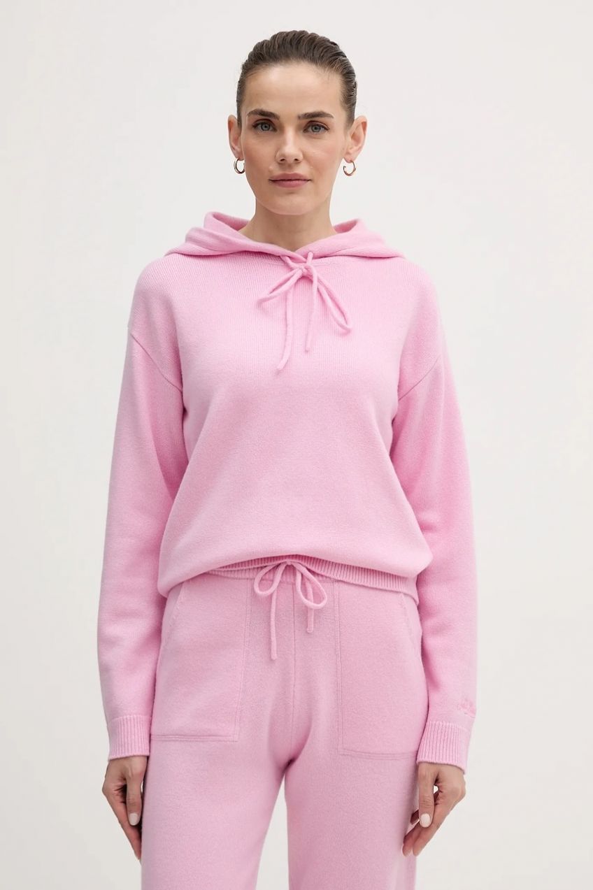 Vlnený sveter MC2 Saint Barth ružová farba, ELD004