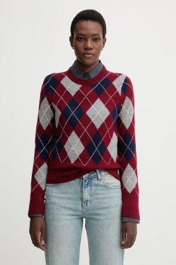 Vlnený sveter Miss Sixty bordová farba, 6S4RJ17300