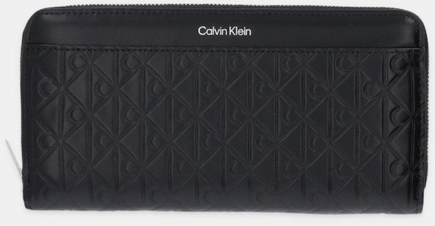 Kožená peňaženka Calvin Klein čierna farba, LV04F1097G