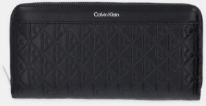 Kožená peňaženka Calvin Klein čierna farba, LV04F1097G