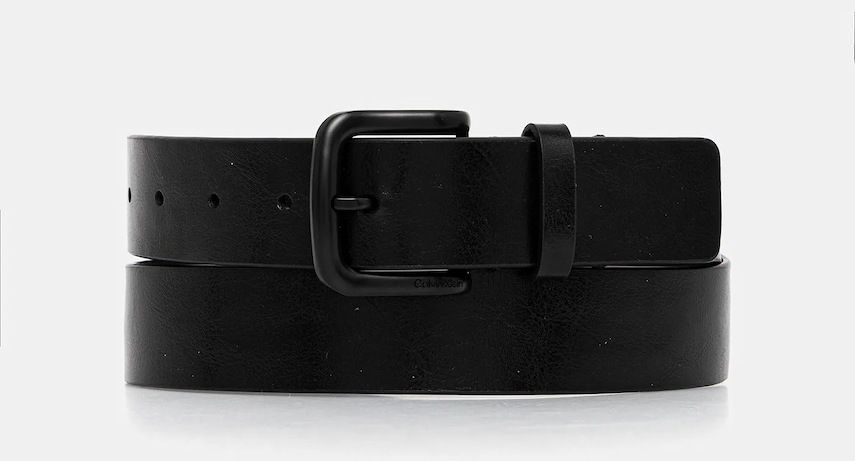 Kožený opasok Calvin Klein čierna farba, LV04D7041G