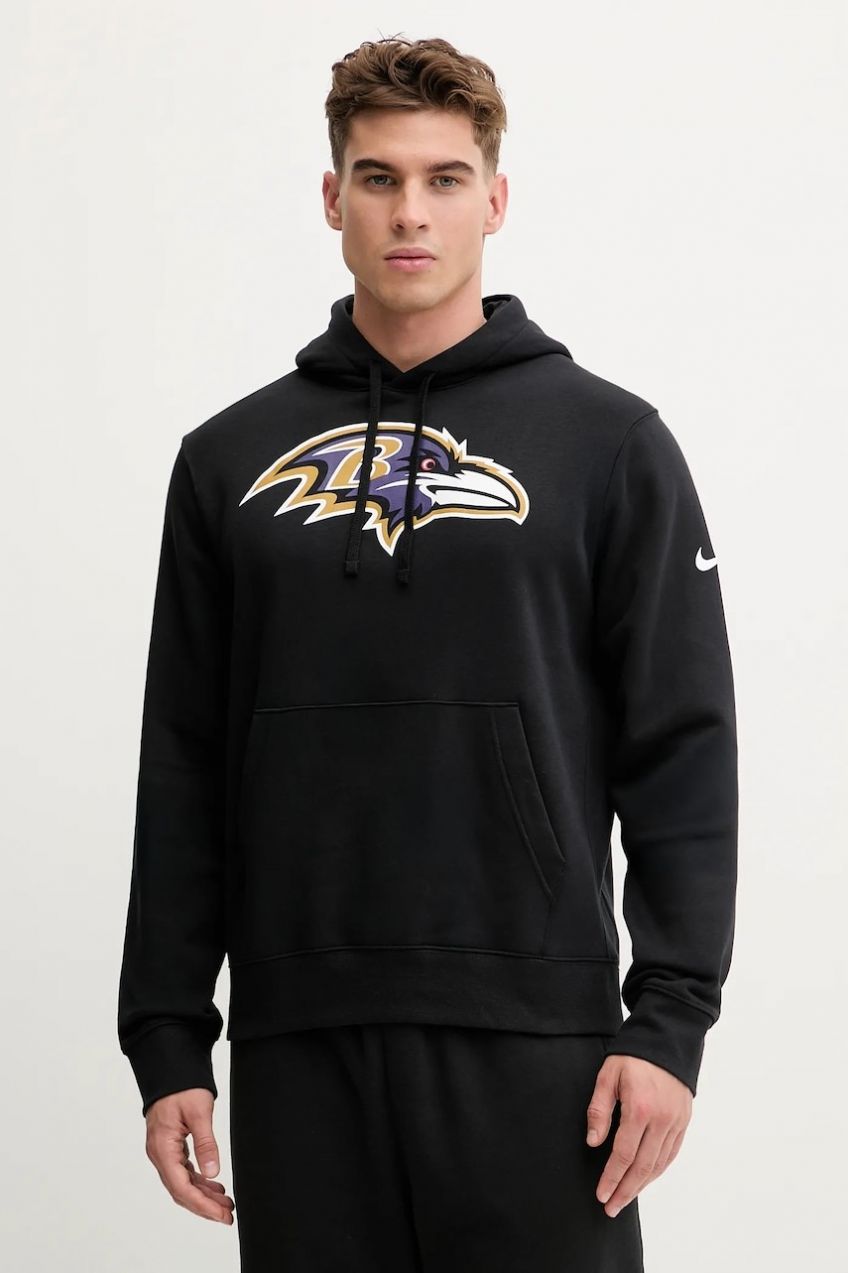 Mikina Nike Club Logo Hoodie čierna farba, s kapucňou, s potlačou, NKDK-00A-8G-N09