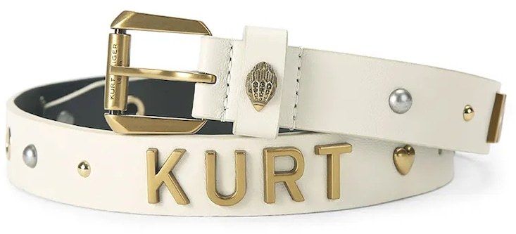 Kožený opasok Kurt Geiger London béžová farba, 5411441109