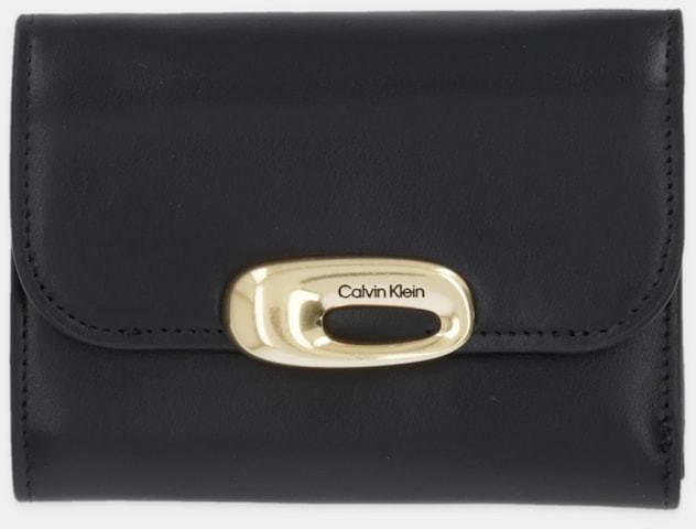Kožená peňaženka Calvin Klein čierna farba, LV04F1116G