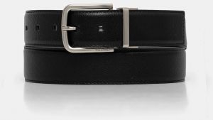 Obojstranný kožený opasok Calvin Klein čierna farba, LV04D7050G